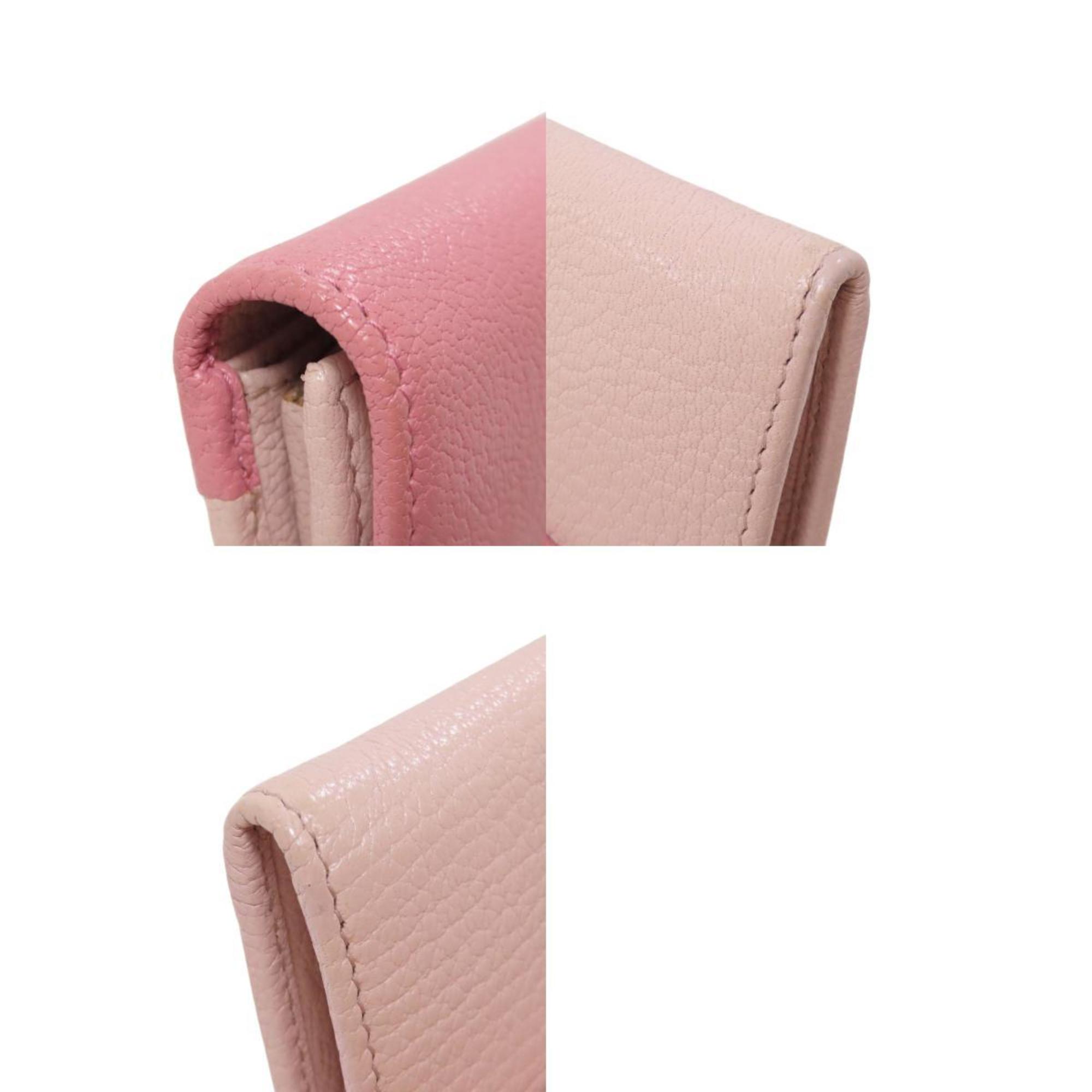 Miu Miu Miu Ribbon Long Wallet Leather Women's MIUMIU