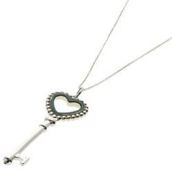 Tiffany Beads Heart Key Necklace Silver Women's TIFFANY&Co.