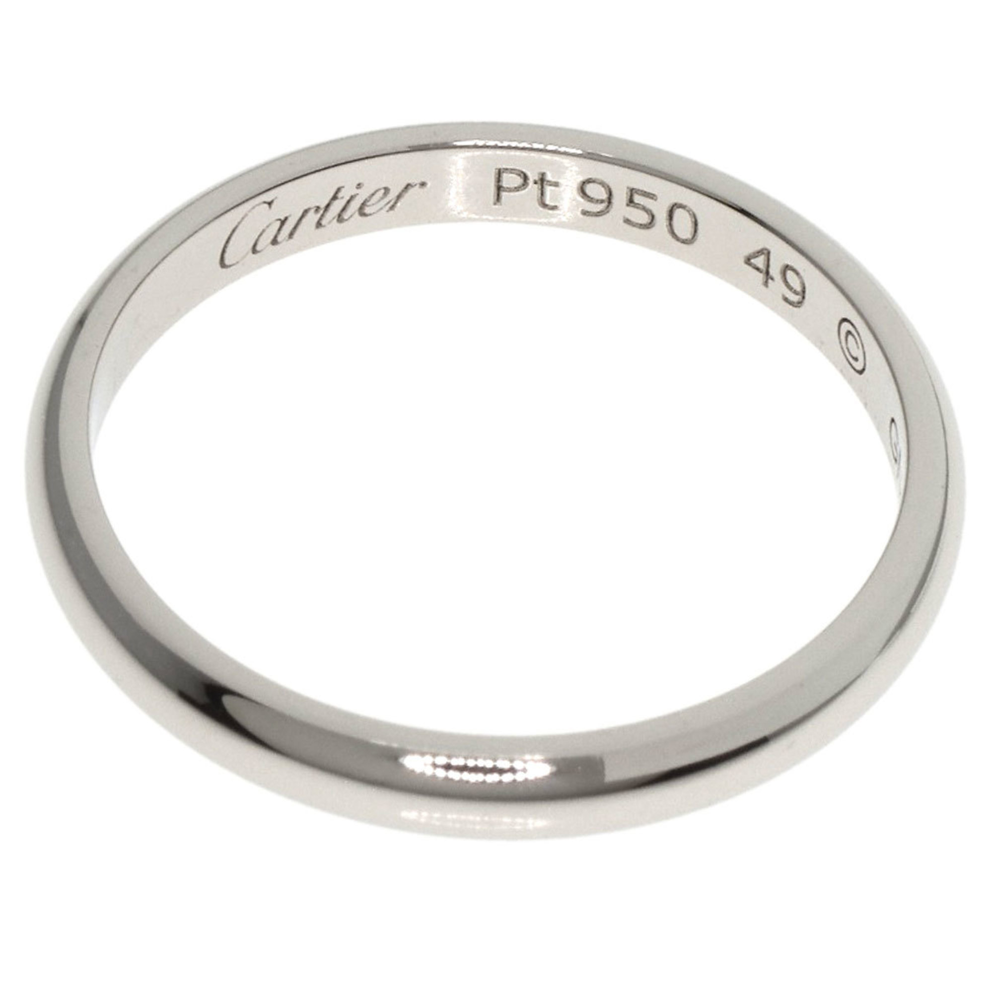 Cartier Classic Wedding Band #49 Ring, Platinum PT950, Women's CARTIER