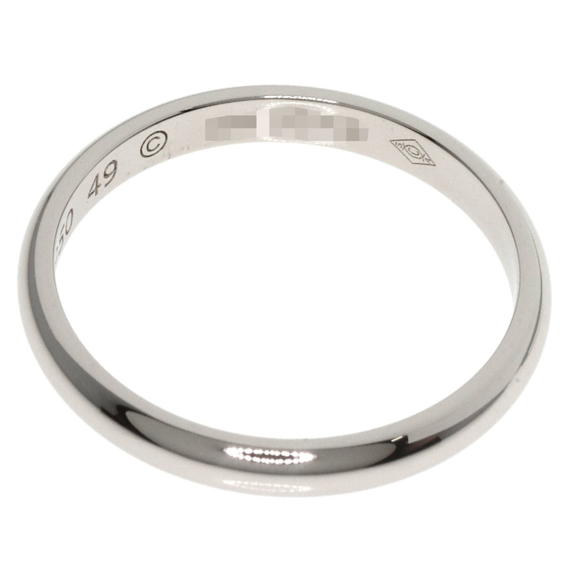 Cartier Classic Wedding Band #49 Ring, Platinum PT950, Women's CARTIER