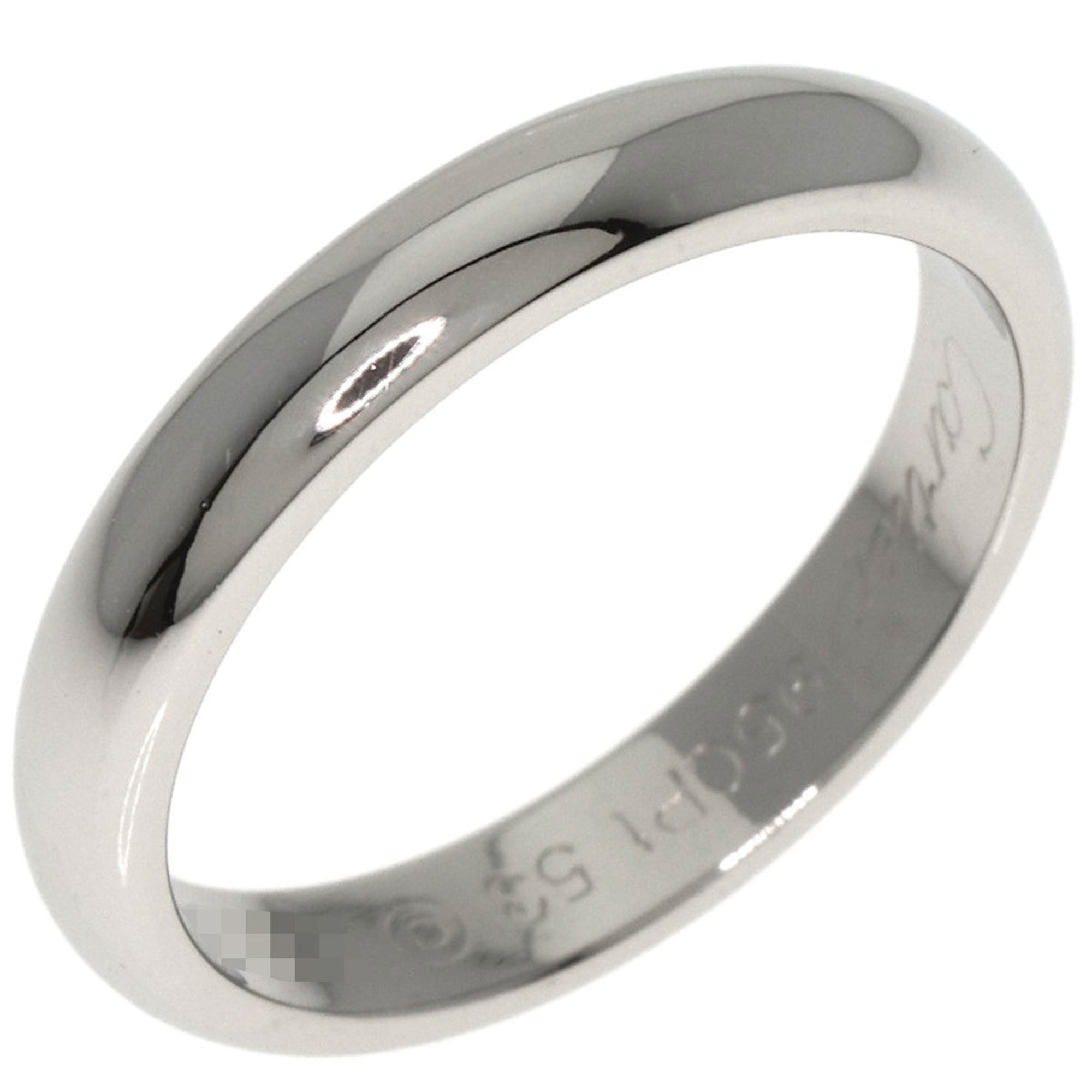 Cartier Classic Wedding Band #53 Ring, Platinum PT950, Women's CARTIER