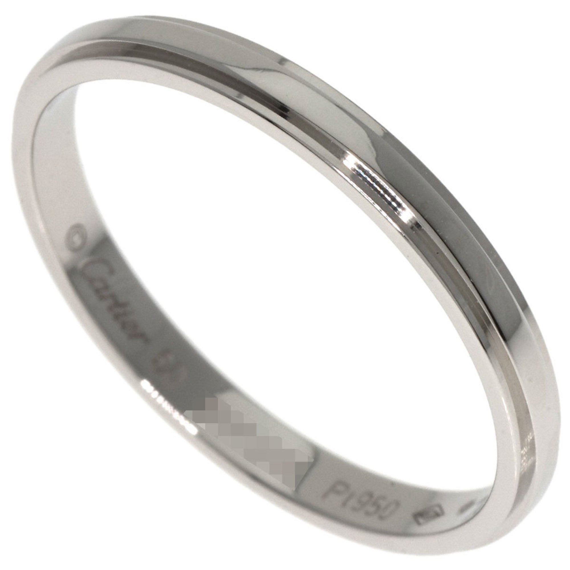 Cartier D'Amour Wedding Band #60 Ring, Platinum PT950, Men's, Women's, CARTIER