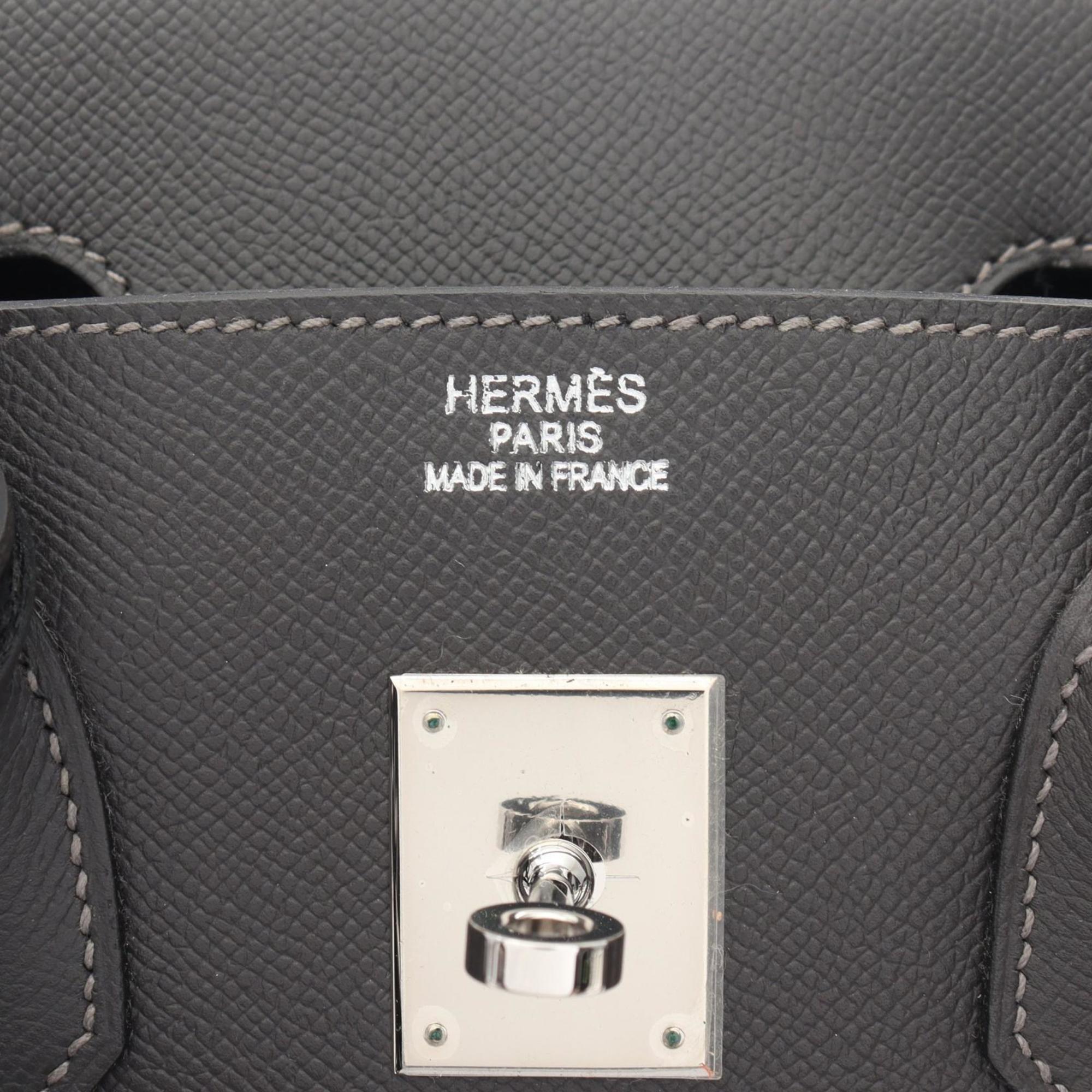 Hermes HERMES Birkin 35 Handbag Bag Epsom Leather Women's Grey