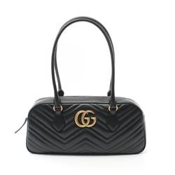 GUCCI GG Marmont Medium Bag Tote Leather Women's Black 795218AABZB1000