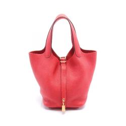 Hermes HERMES Picotin Lock PM Handbag Bag Taurillon Clemence Women's Red