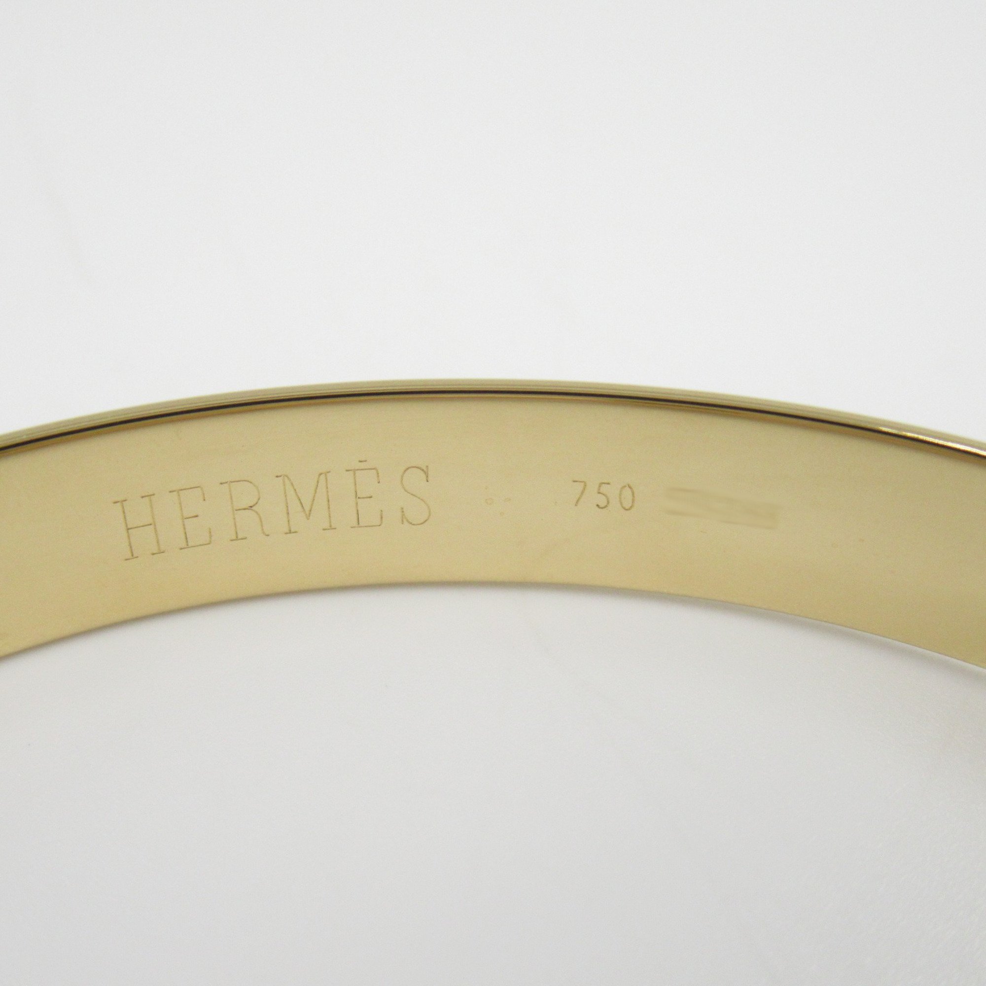 Hermes HERMES Belt Design Bracelet K18 (Yellow Gold) Diamond Women's Clear