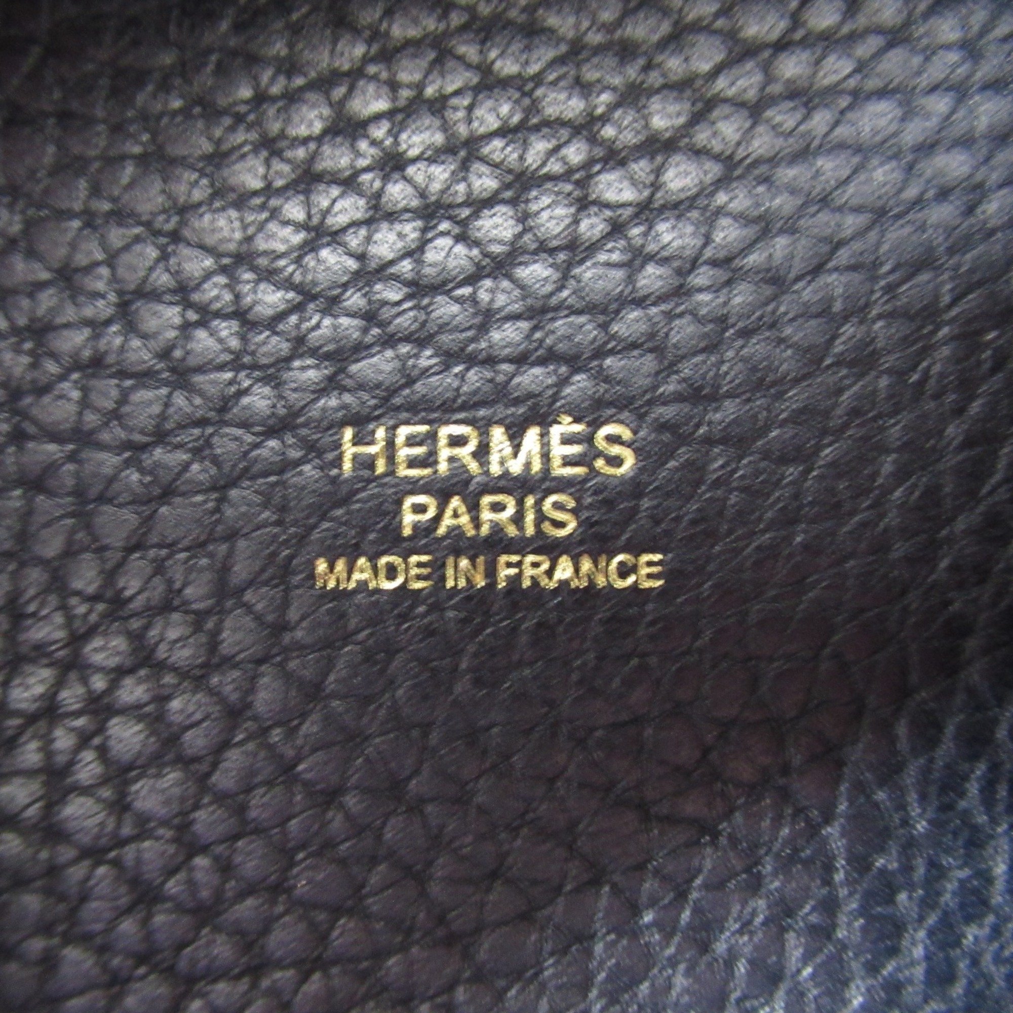 Hermes HERMES Picotin Lock MM Eclat Bag Leather Taurillon Clemence Women's Navy Orange 069561CC