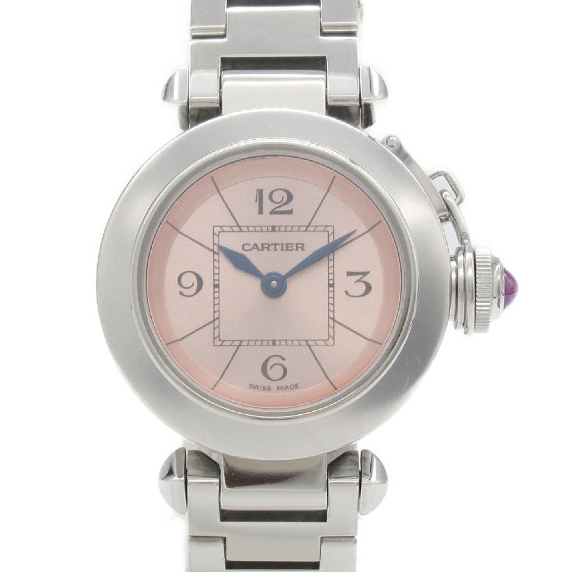 CARTIER Miss Pasha Watch Stainless Steel Ladies Pink W3140008