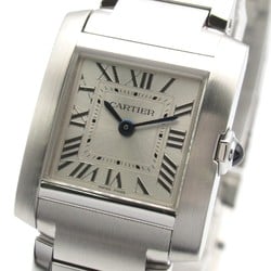 CARTIER Tank Francaise SM Watch Stainless Steel Ladies Silver WSTA0065