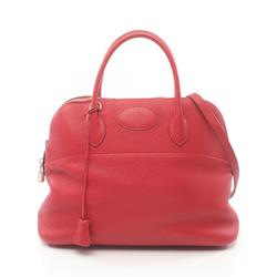 Hermes HERMES Bolide 35 Rouge Kazak Handbag Bag Taurillon Clemence Women's Red