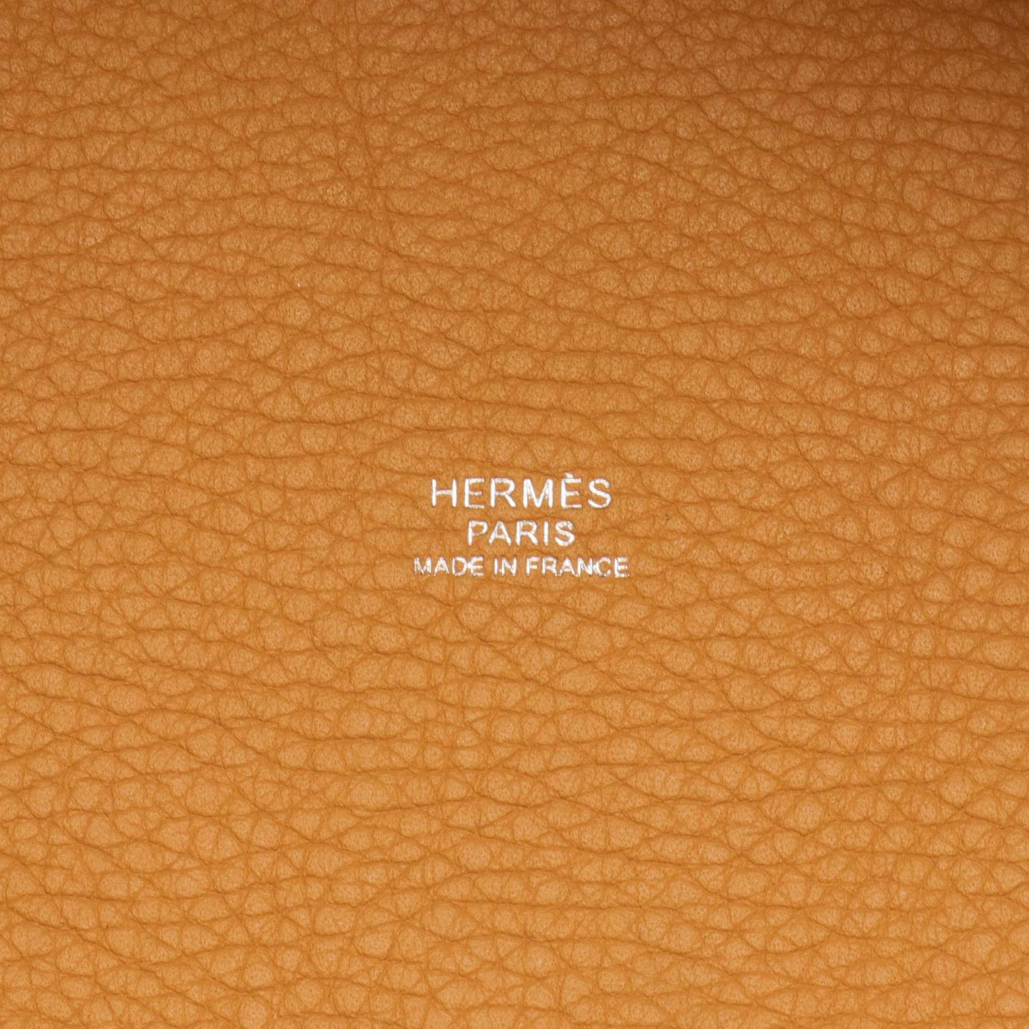 Hermes HERMES Picotin Lock Touch MM Handbag Bag Taurillon Clemence Swift Leather Women's Brown