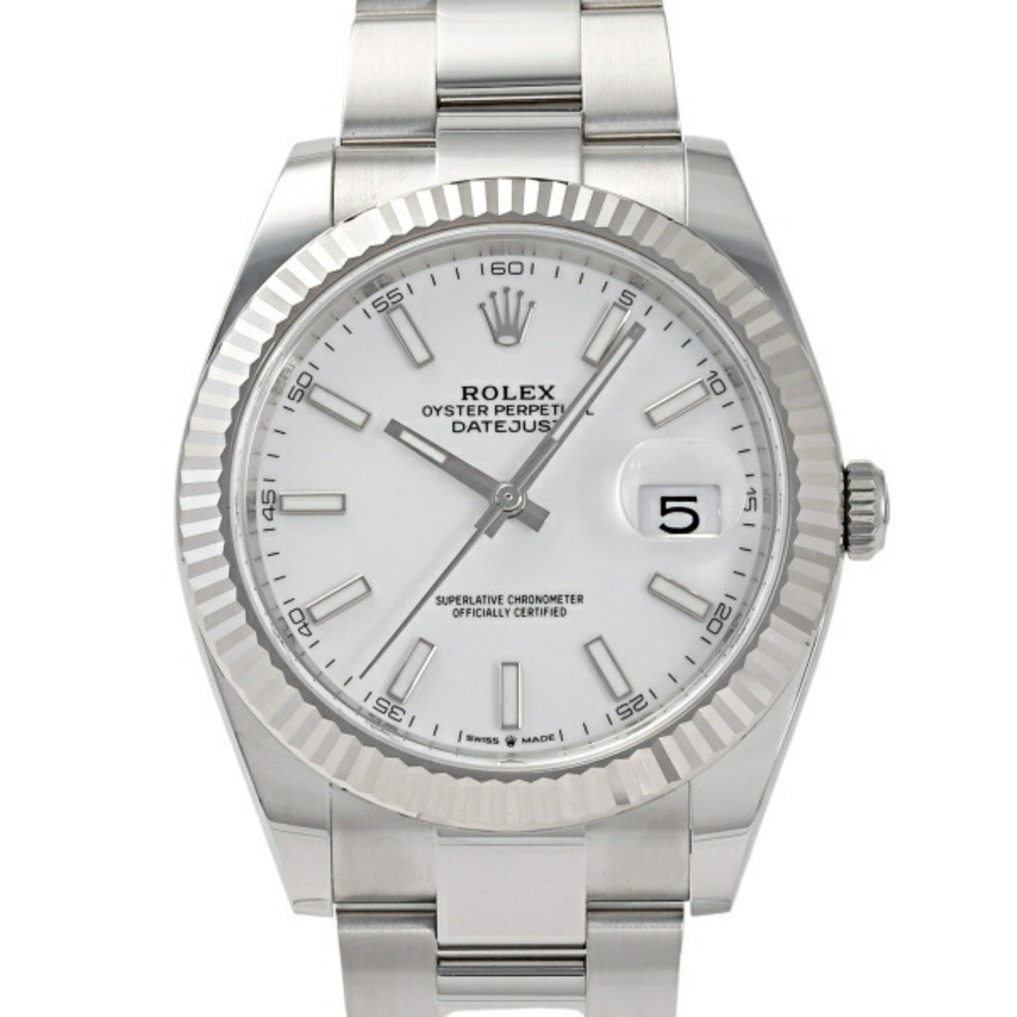 Rolex ROLEX Datejust 41 126334 White Dial Watch Men's