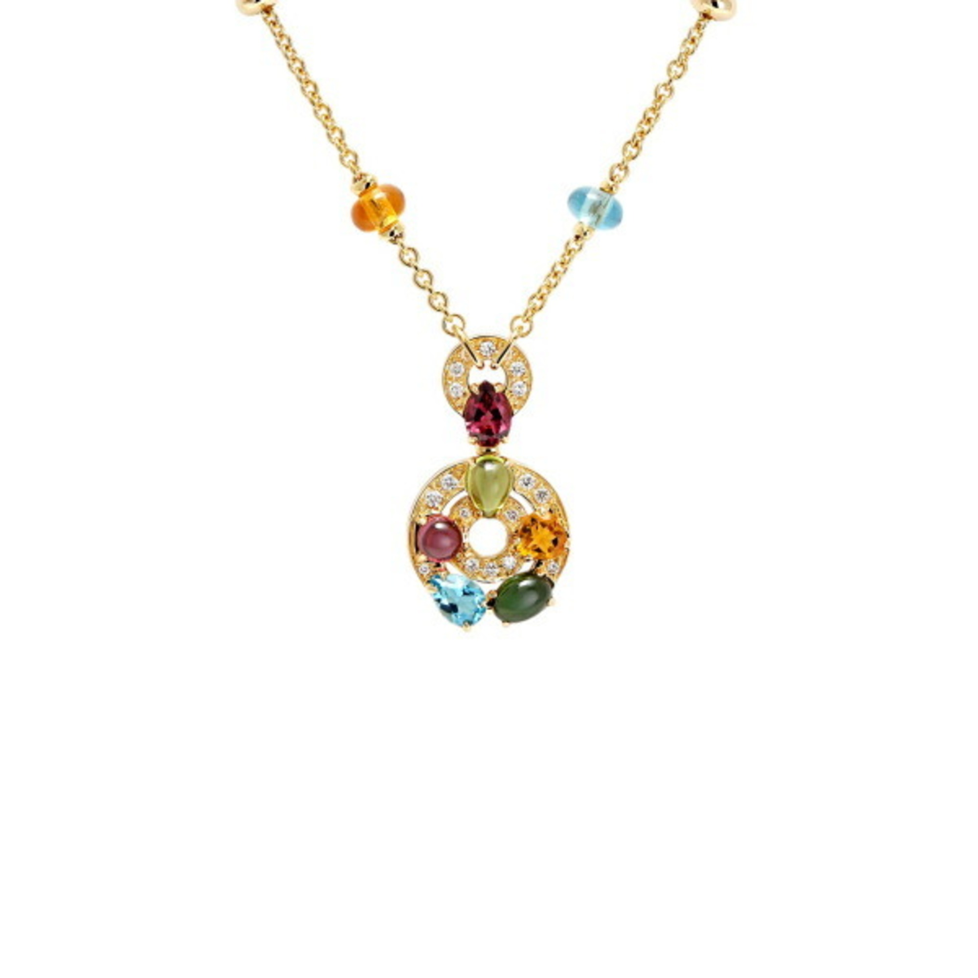 Bvlgari Bulgari Astrale (Cherki) Multicolor K18YG Yellow Gold Necklace