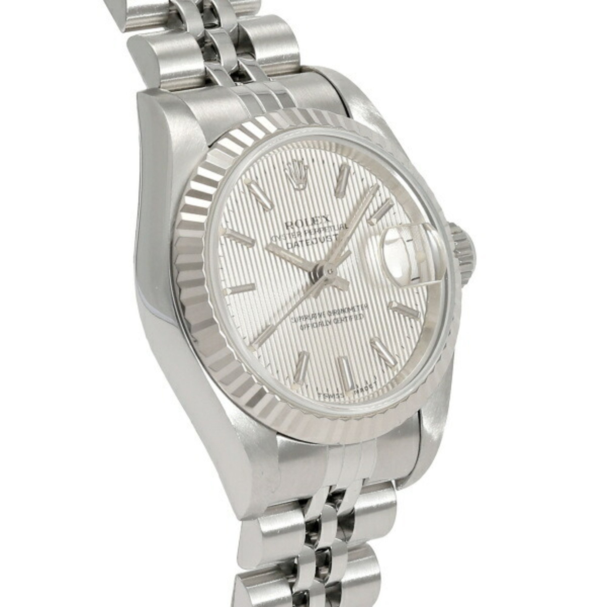 Rolex ROLEX Datejust 26 69174 Silver/Bar Dial Wristwatch for Women