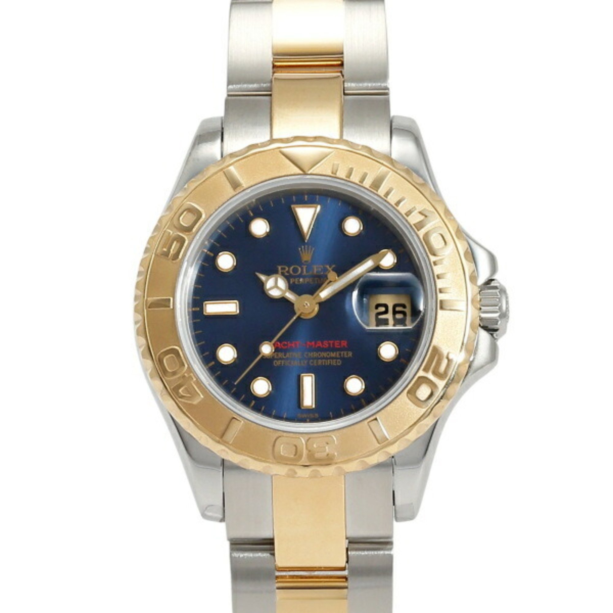 ROLEX Yacht-Master 169623 Blue/Dot Dial Women's Watch