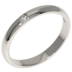 Cartier Classic Wedding Band 1P Diamond #49 Ring Platinum PT950 Women's CARTIER