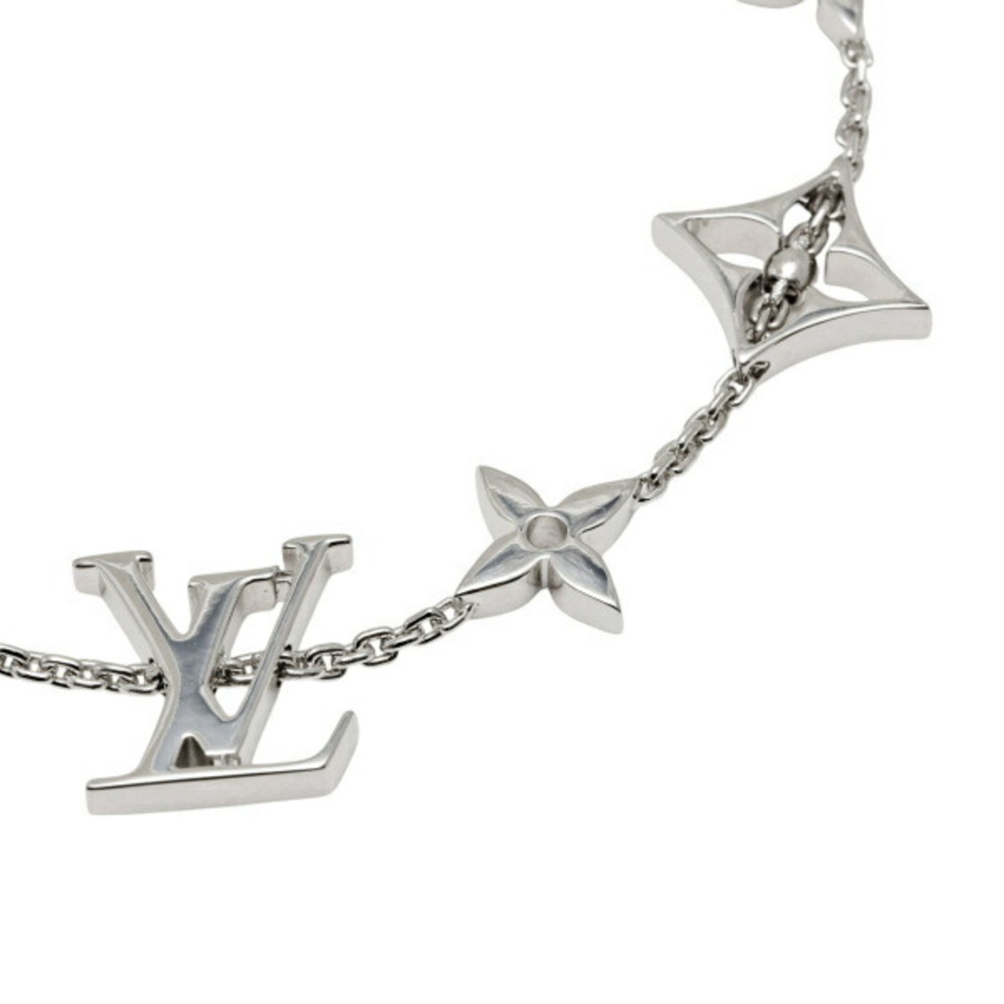 Louis Vuitton Monogram Bracelet K18WG White Gold