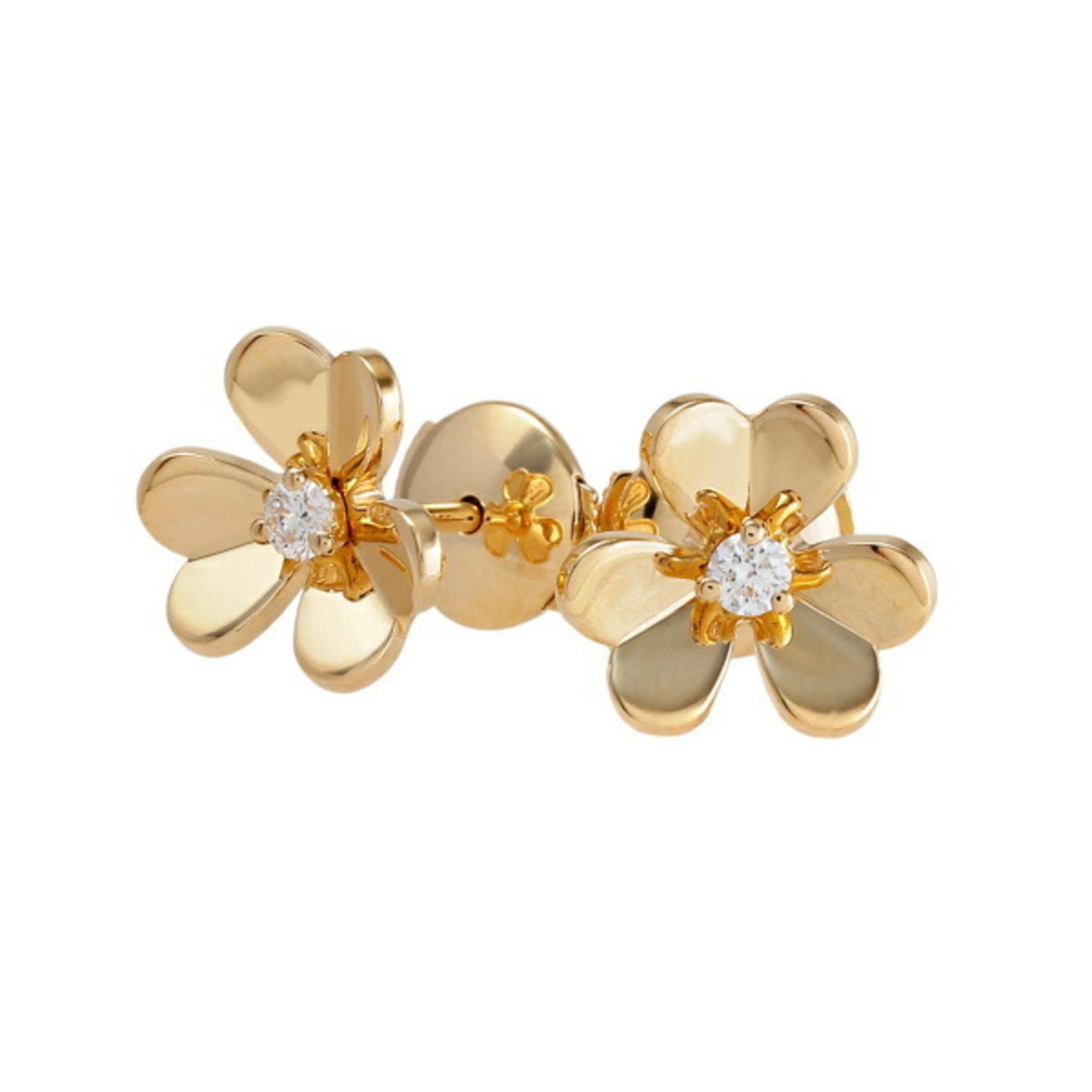 Van Cleef & Arpels Frivole K18YG Yellow Gold Earrings