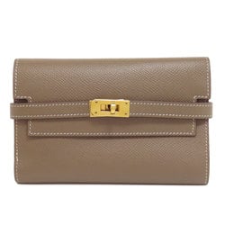 Hermes Kelly Wallet Compact Etoupe Bi-fold Epson Women's HERMES