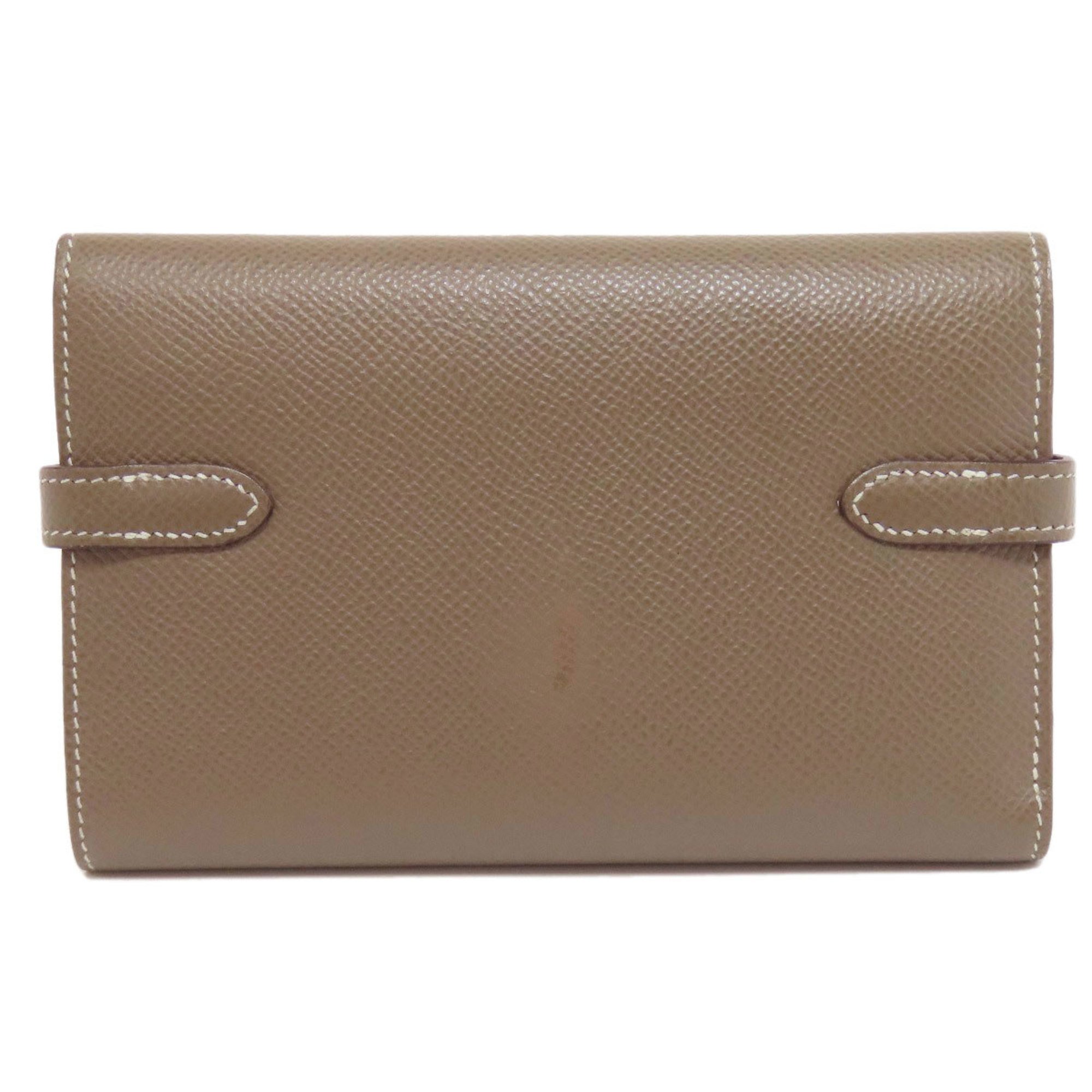 Hermes Kelly Wallet Compact Etoupe Bi-fold Epson Women's HERMES