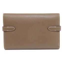 Hermes Kelly Wallet Compact Etoupe Bi-fold Epson Women's HERMES