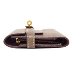 Hermes Kelly Wallet Compact Etoupe Bi-fold Epson Women's HERMES