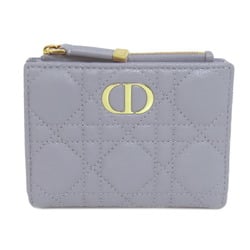 Christian Dior Cannage Bi-fold Wallet Calf Leather Women's CHRISTIAN DIOR