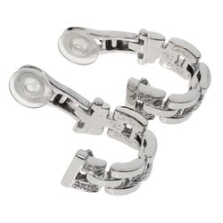 Cartier Maillon Panthere Half Diamond Earrings K18 White Gold Women's CARTIER