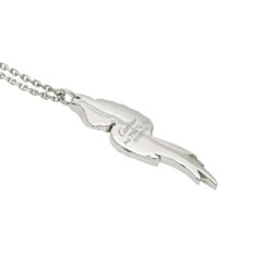 Cartier parrot motif K18WG white gold necklace