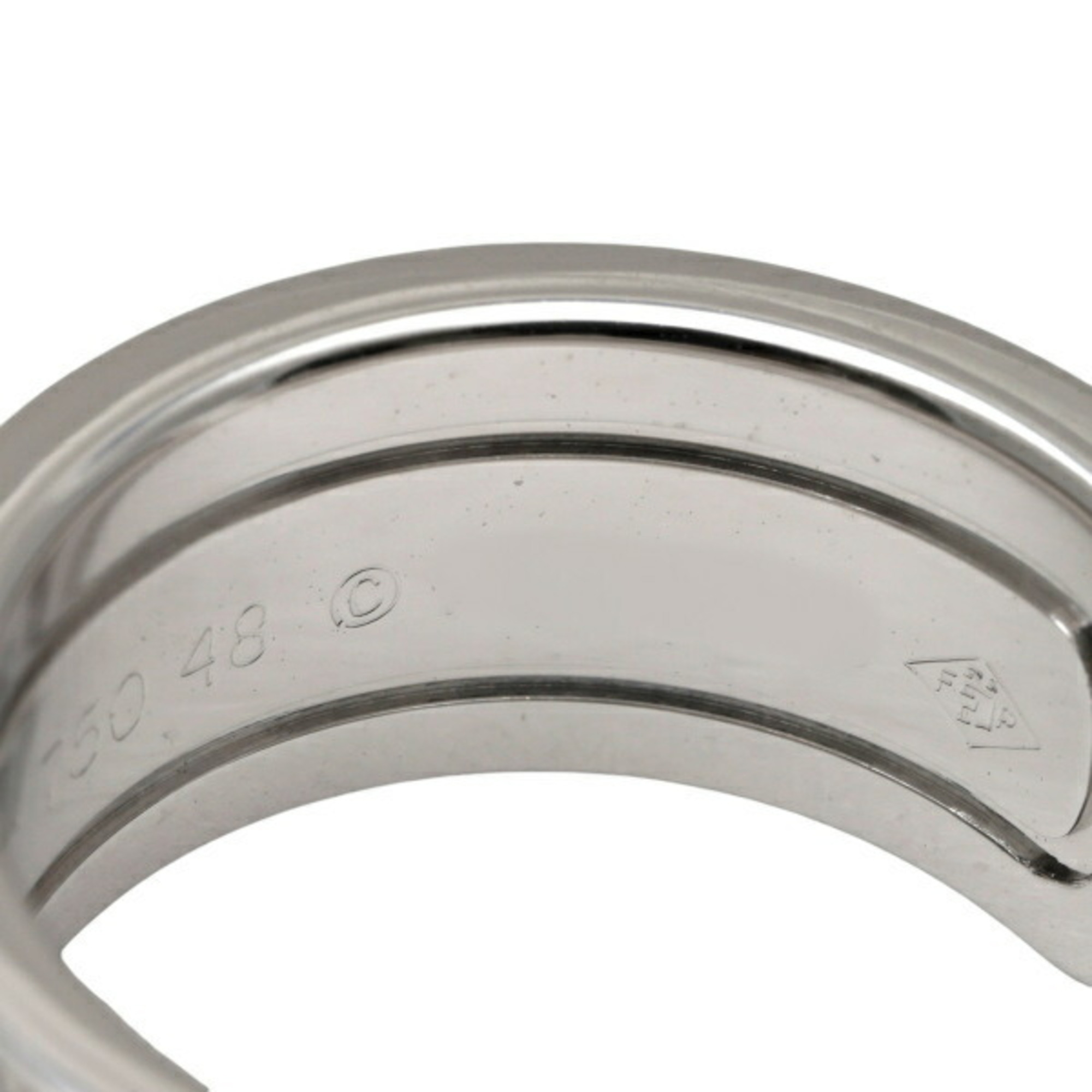 Cartier 2C C De Wide LM K18WG White Gold Ring