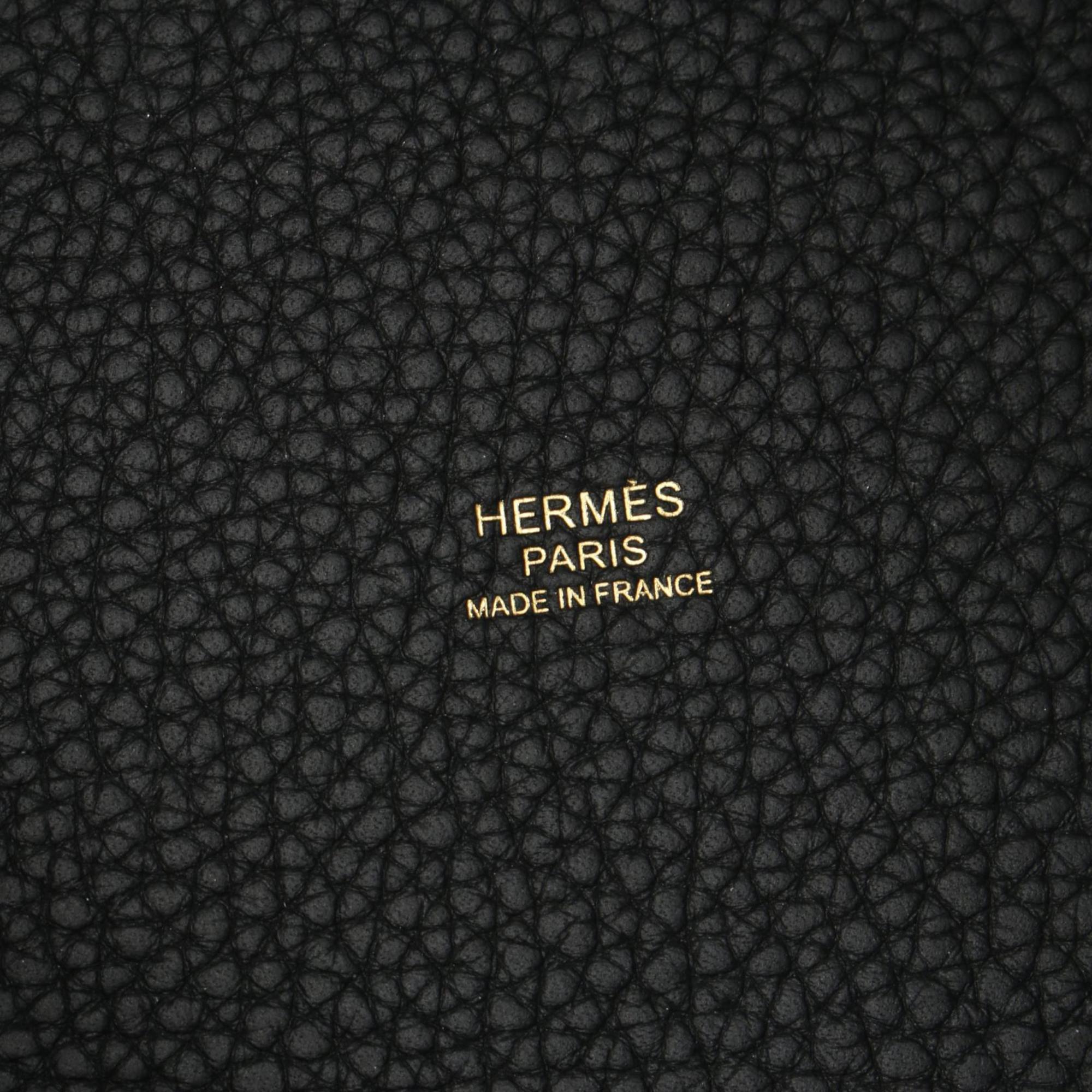 Hermes HERMES Picotin Lock MM Handbag Bag Taurillon Clemence Women's Black 060991CC