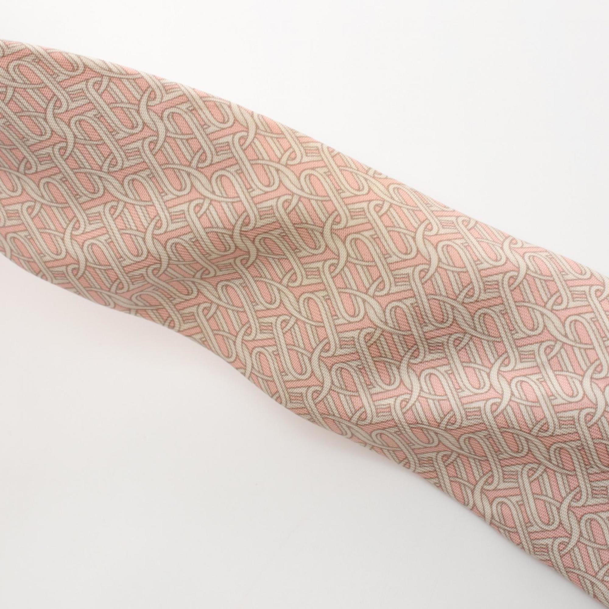 HERMES Necktie Clothing Silk Men's Pink