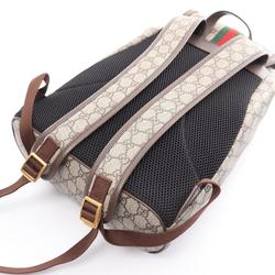 Gucci Ophidia GG Supreme Backpack Bag Coated Canvas Leather Men's Women's Beige Brown Multicolor 792114FADMF9794