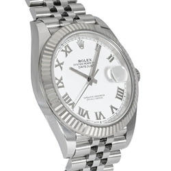 Rolex ROLEX Datejust 41 126334 White Roman Dial Wristwatch Men's