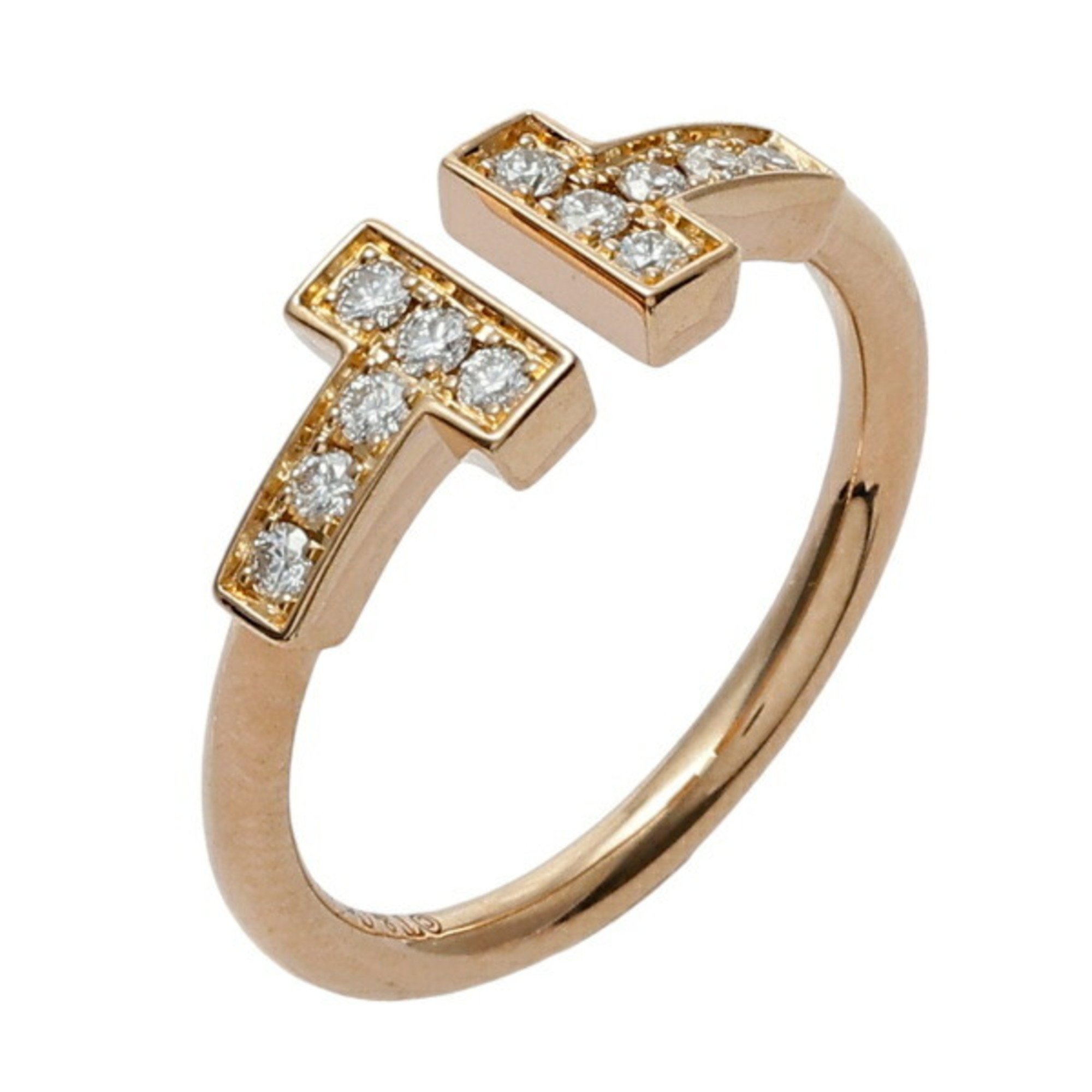 Tiffany T diamond wire ring in 18k rose gold