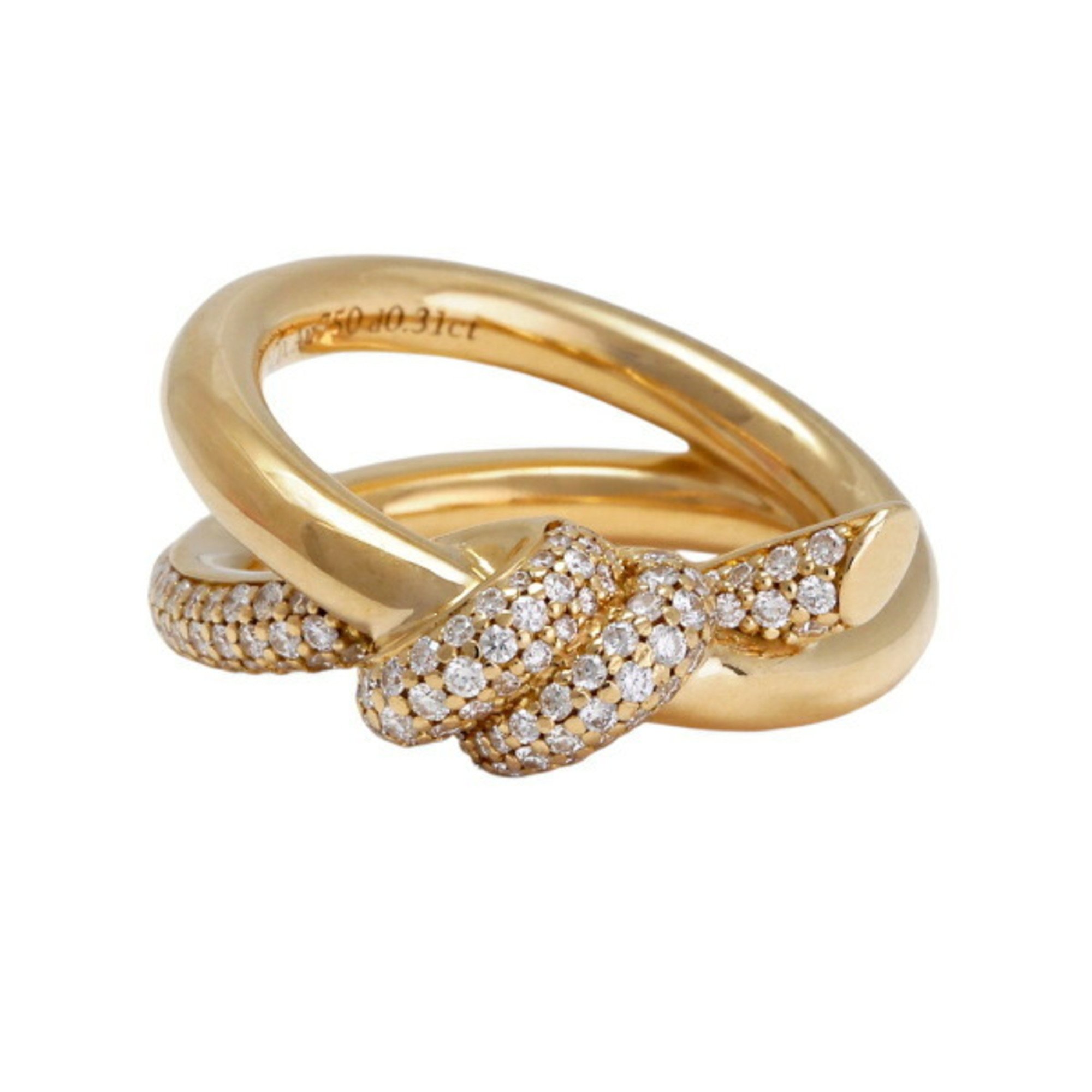 Tiffany Knot Double Row 18K Yellow Gold Ring