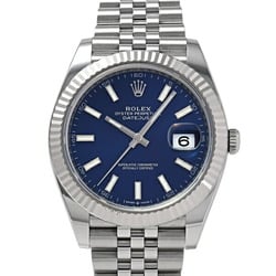 Rolex ROLEX Datejust 41 126334 Bright Blue/Bar Dial Men's Watch