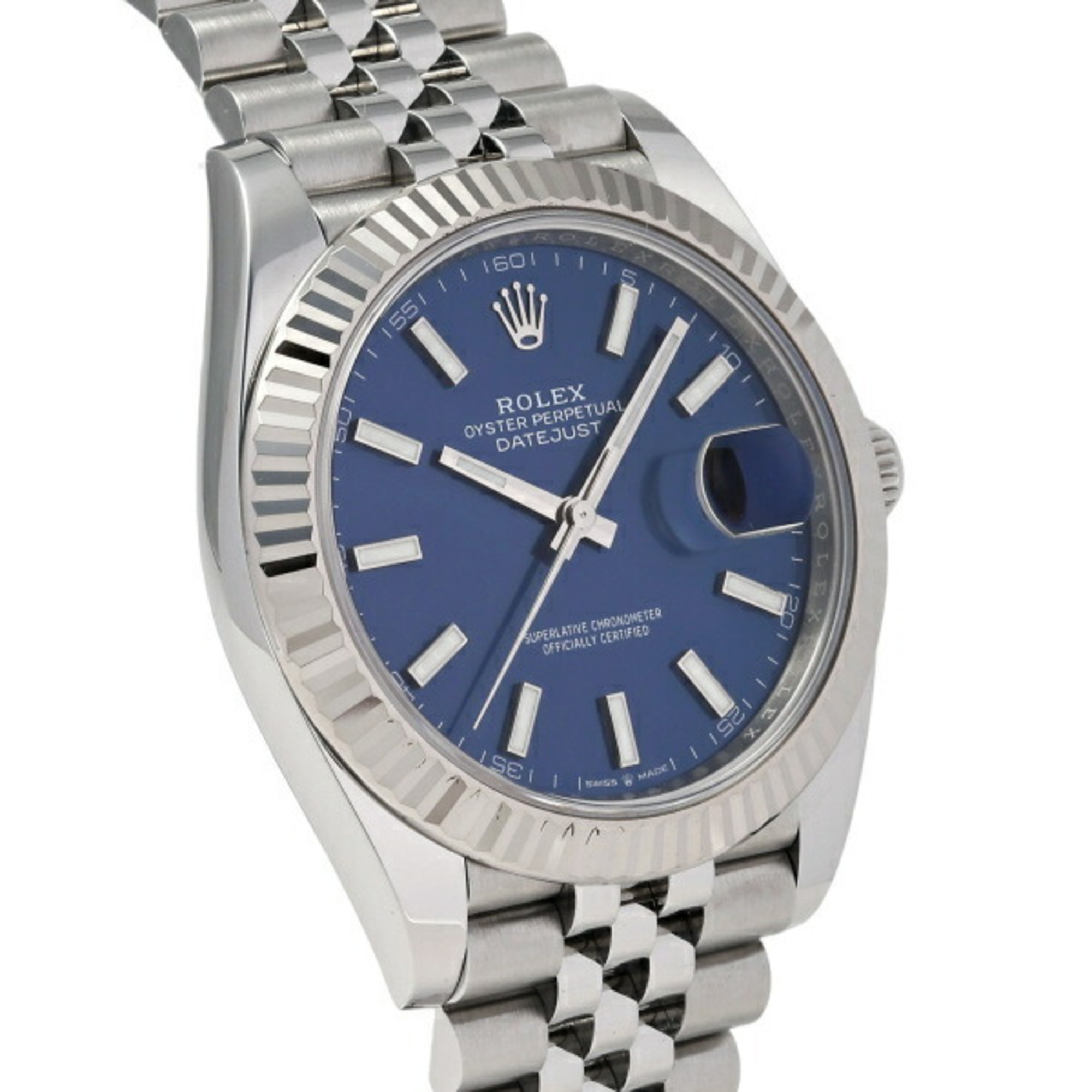 Rolex ROLEX Datejust 41 126334 Bright Blue/Bar Dial Men's Watch