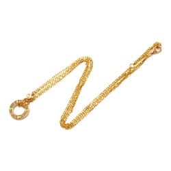 Cartier Love Circle 2P Diamond Necklace K18 (Yellow Gold) Ladies Clear