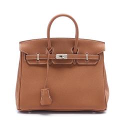 Hermes HERMES Birkin 25 Gold Handbag Bag Togo Women's Brown