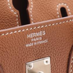 Hermes HERMES Birkin 25 Gold Handbag Bag Togo Women's Brown