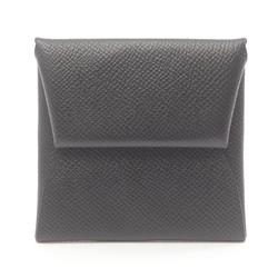 Hermes HERMES Bastia Wallet/Coin Case Wallet Epsom Leather Women's Black