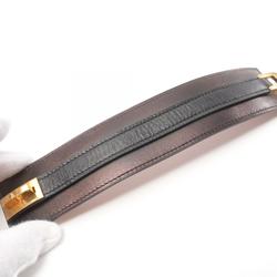 Hermes HERMES Drag Bracelet Calfskin (Cowhide) Boxcalf Women's Black