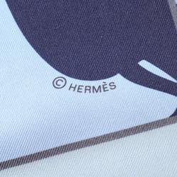 Hermes HERMES Maxi Twilly BRIDES de GALA En Desordre Scarf Silk Women's Blue Navy Multicolor