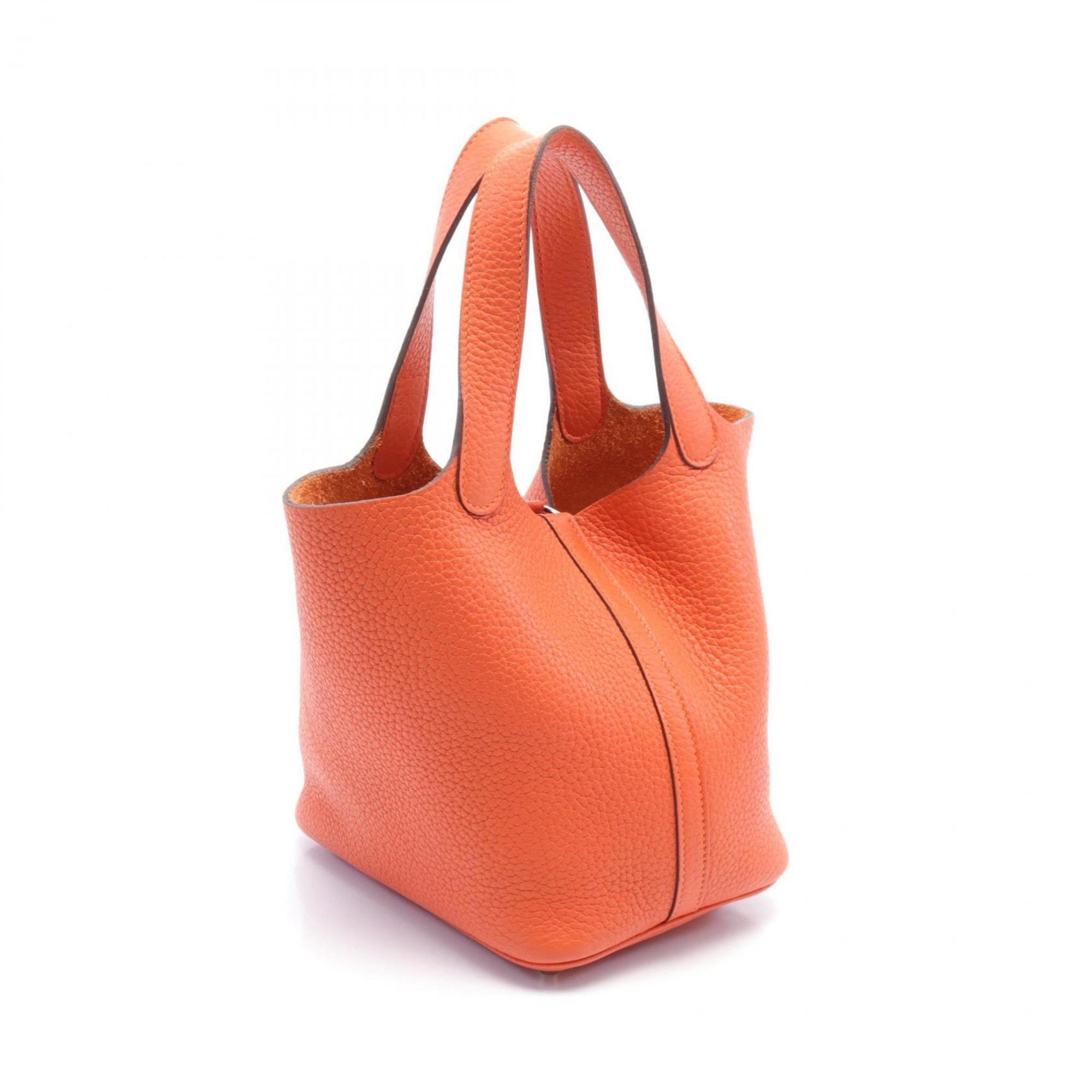 Hermes HERMES Picotin Lock PM Handbag Bag Togo Women's Orange