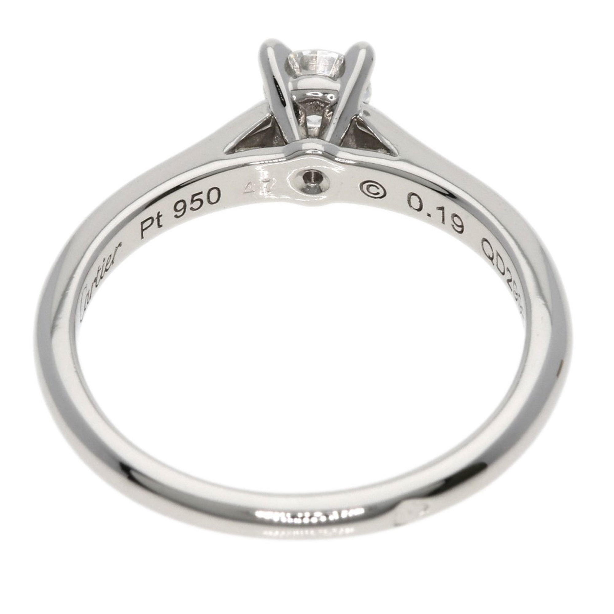 Cartier Solitaire #47 Diamond Ring, Platinum PT950, Women's, CARTIER