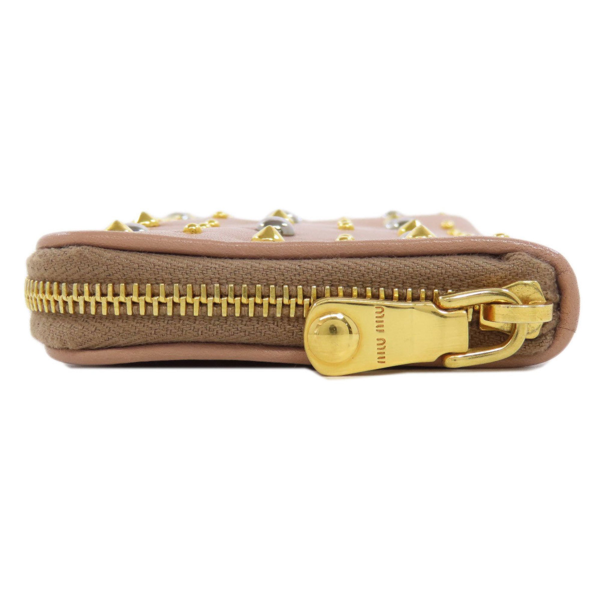 Miu Miu Miu Studded Pouch Leather Women's MIUMIU