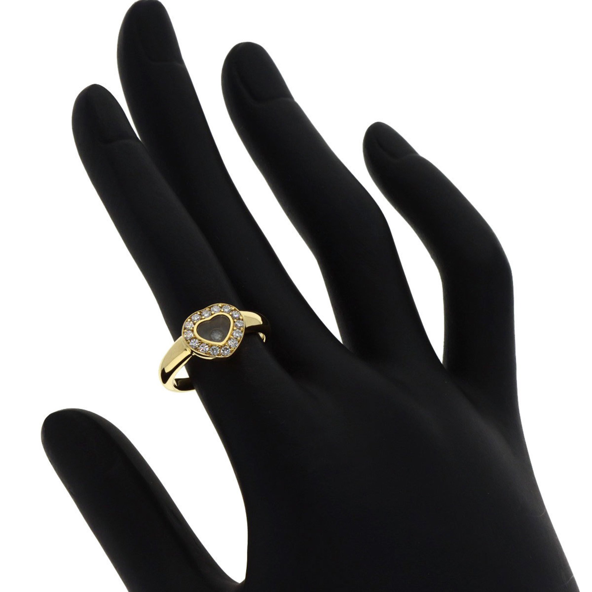 Chopard Happy Diamonds Heart Motif Ring, 18K Yellow Gold, Women's