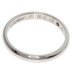 Cartier Classic Wedding Band 1P Diamond #49 Ring Platinum PT950 Women's CARTIER