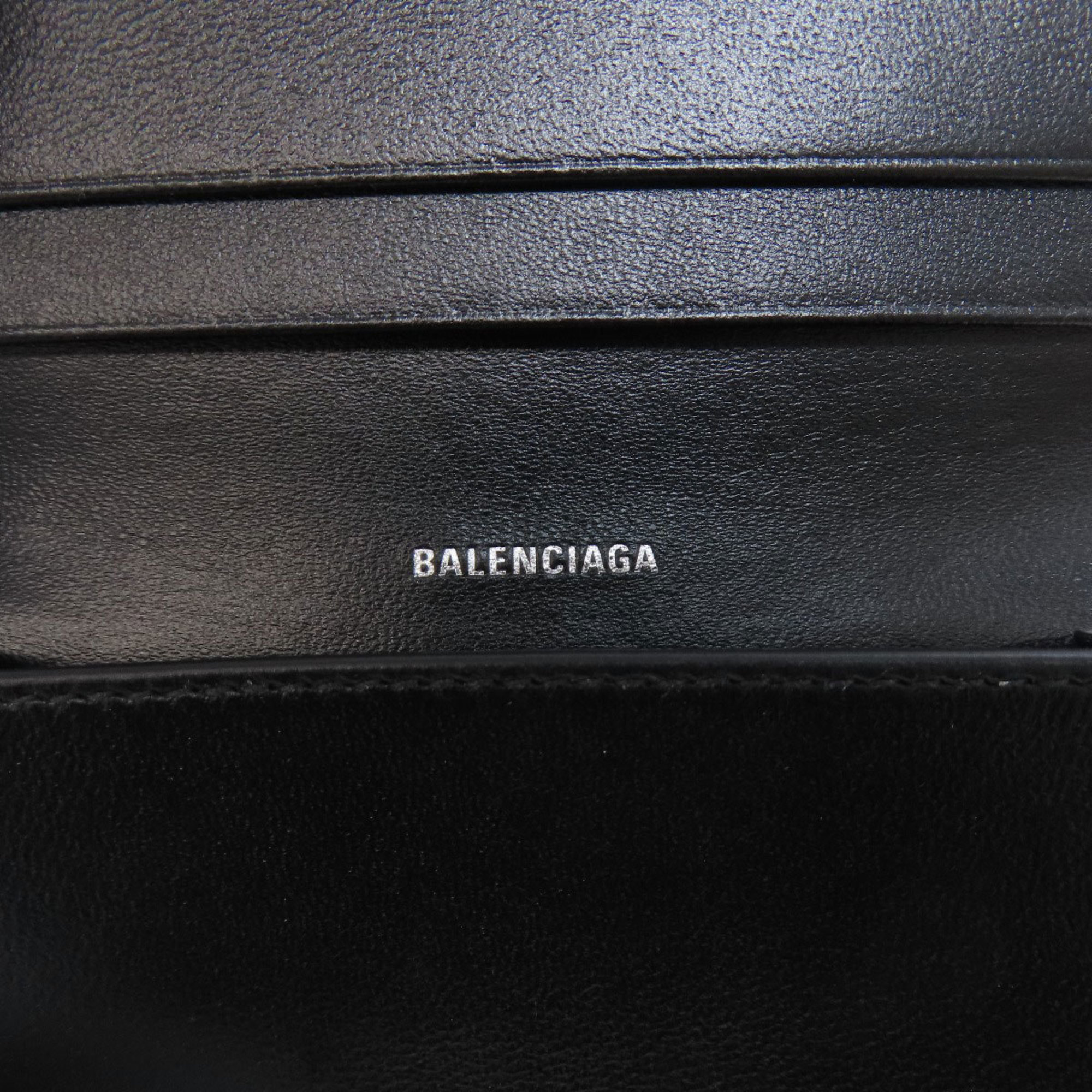 BALENCIAGA 722476 BB Business Card Holder/Card Case Leather Women's